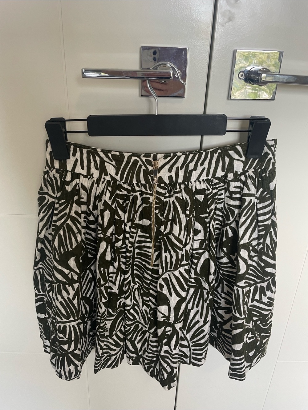 kate spade olive and white print Mini Skirt